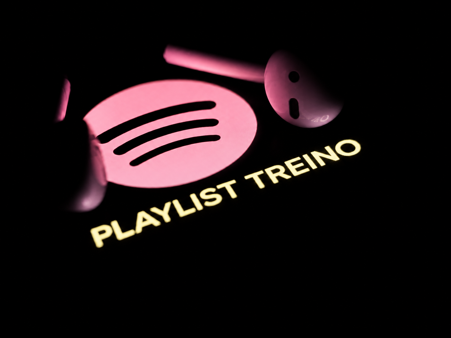 Playlist de treino no Spotify